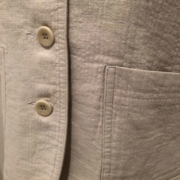 Eileen Fisher Mandarin Collar Button Down Blazer - Picture 5 of 8